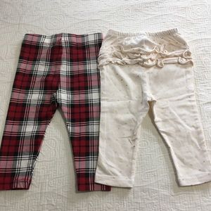 6-12m (6/$20) Plaid & Ruffle Bum Leggings